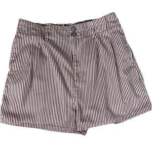 Urban Outfitters Jordi Pleated Striped High Waisted Shorts Womens Size Large